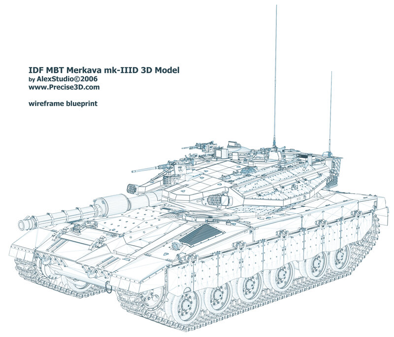 Merkava mk-IIID tank blueprint
