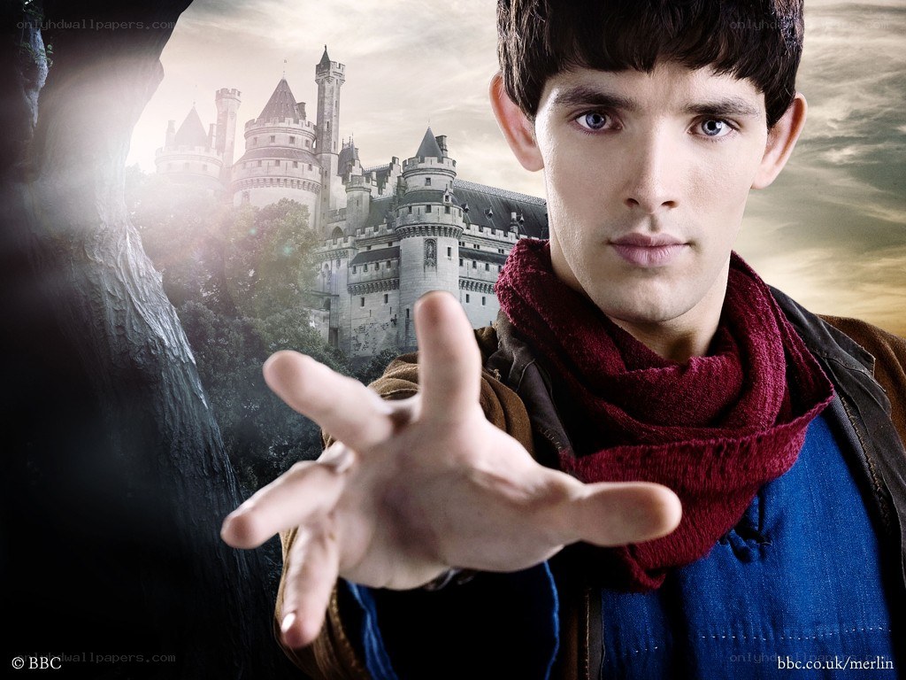 Merlin with castle in background