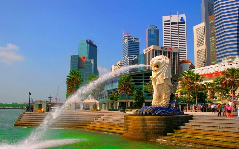 Merlion statue in Singapore