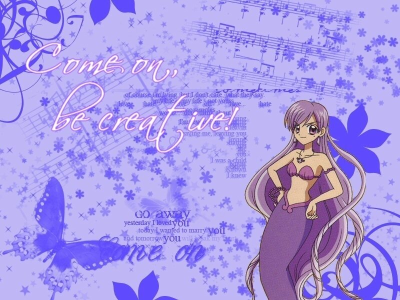 Mermaid Anime Character — Purple, Dreamy