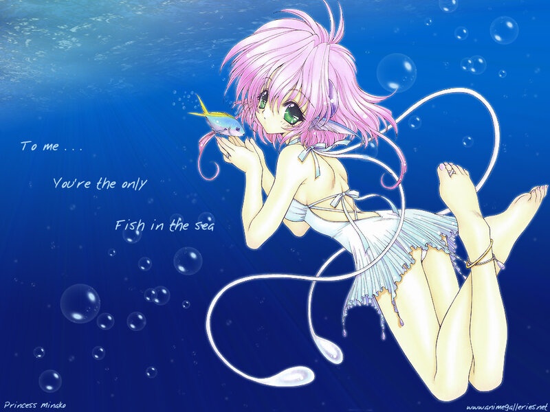 mermaid anime girl underwater