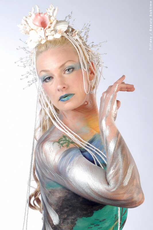 mermaid body art portrait