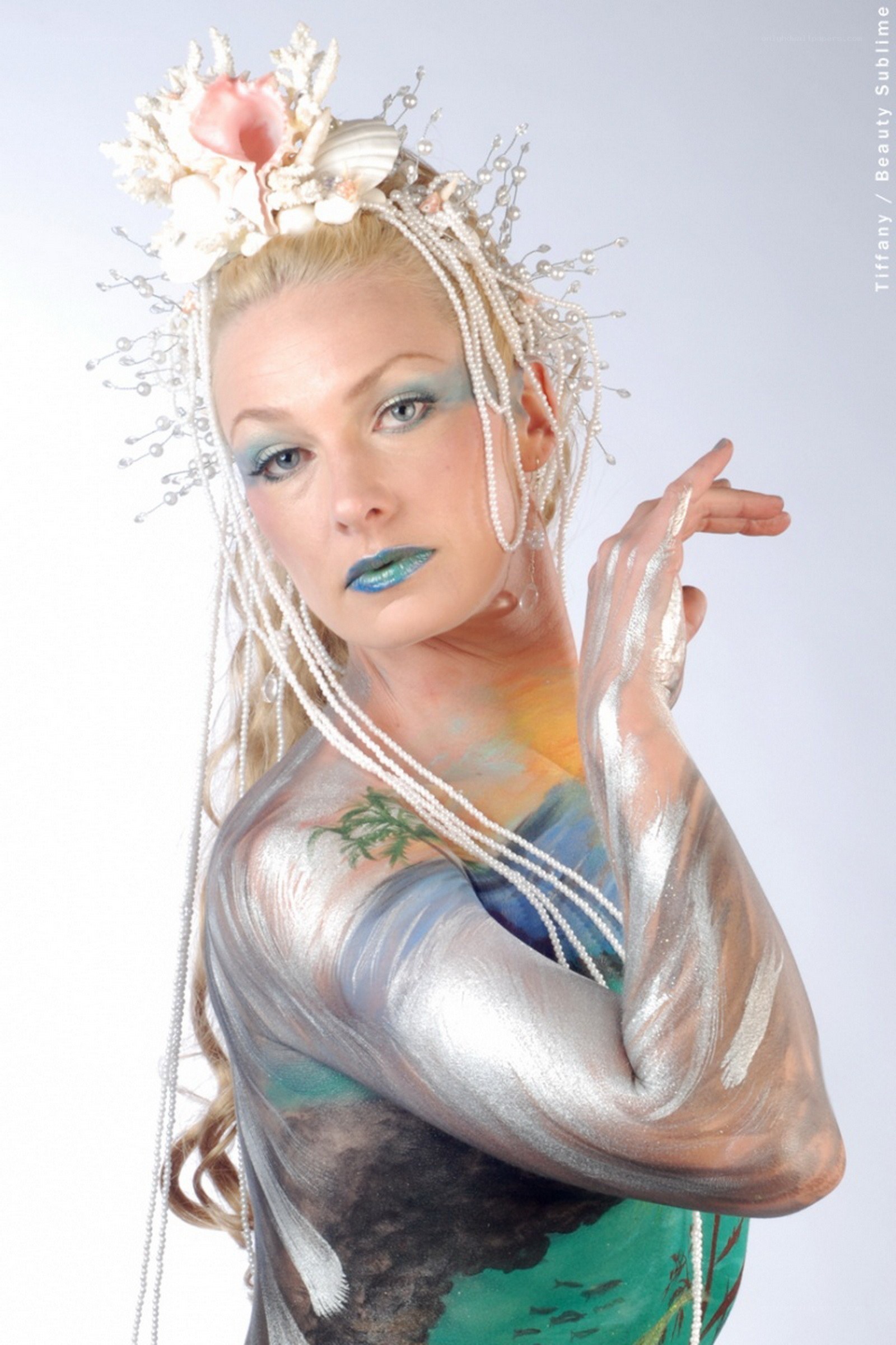 mermaid body art portrait