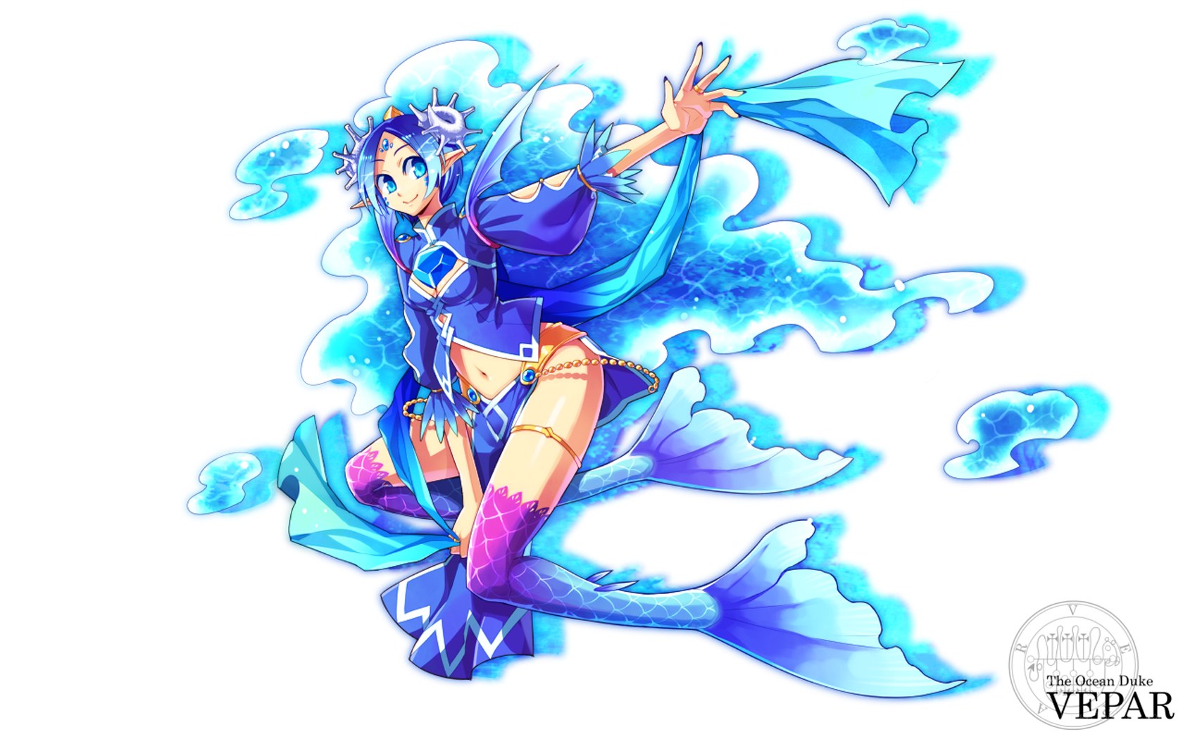 mermaid character with water magic