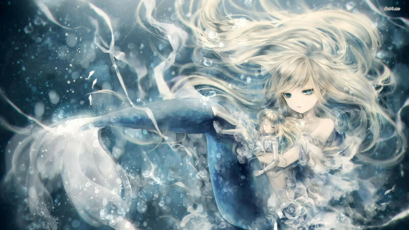 Mermaid Holding a Child