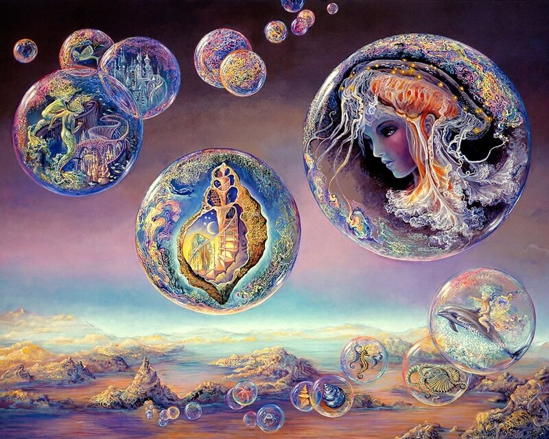 Mermaid in Bubble — Purple, Dreamy