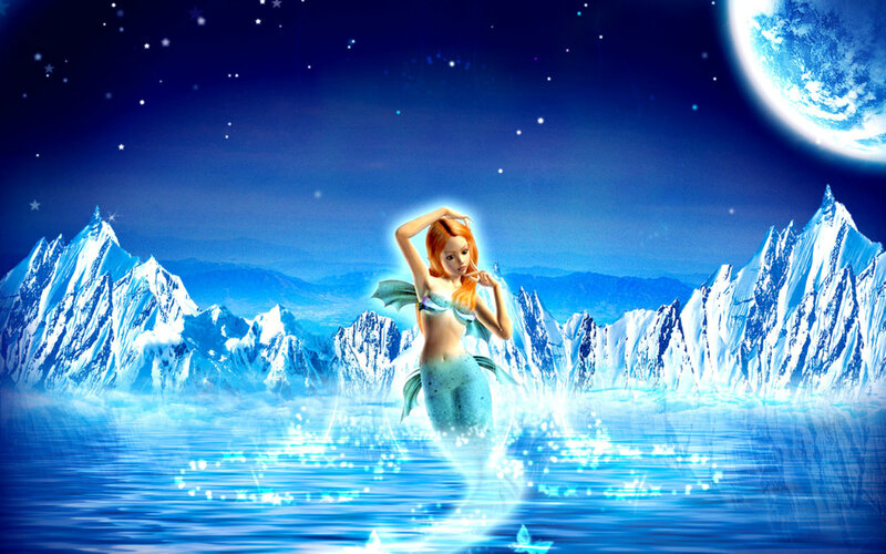 Mermaid in Icy Water