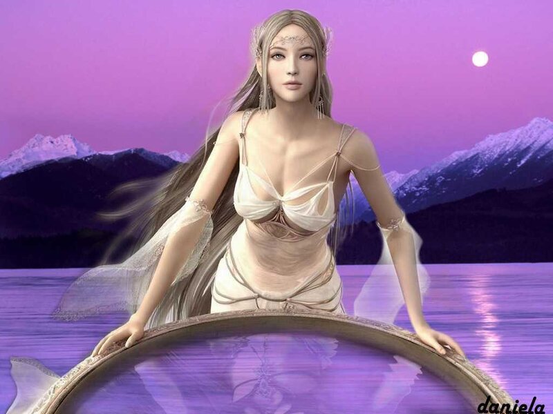 Mermaid in Purple Water