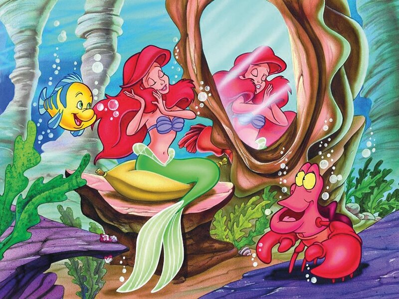 Mermaid in Underwater Cave — Blue, Playful