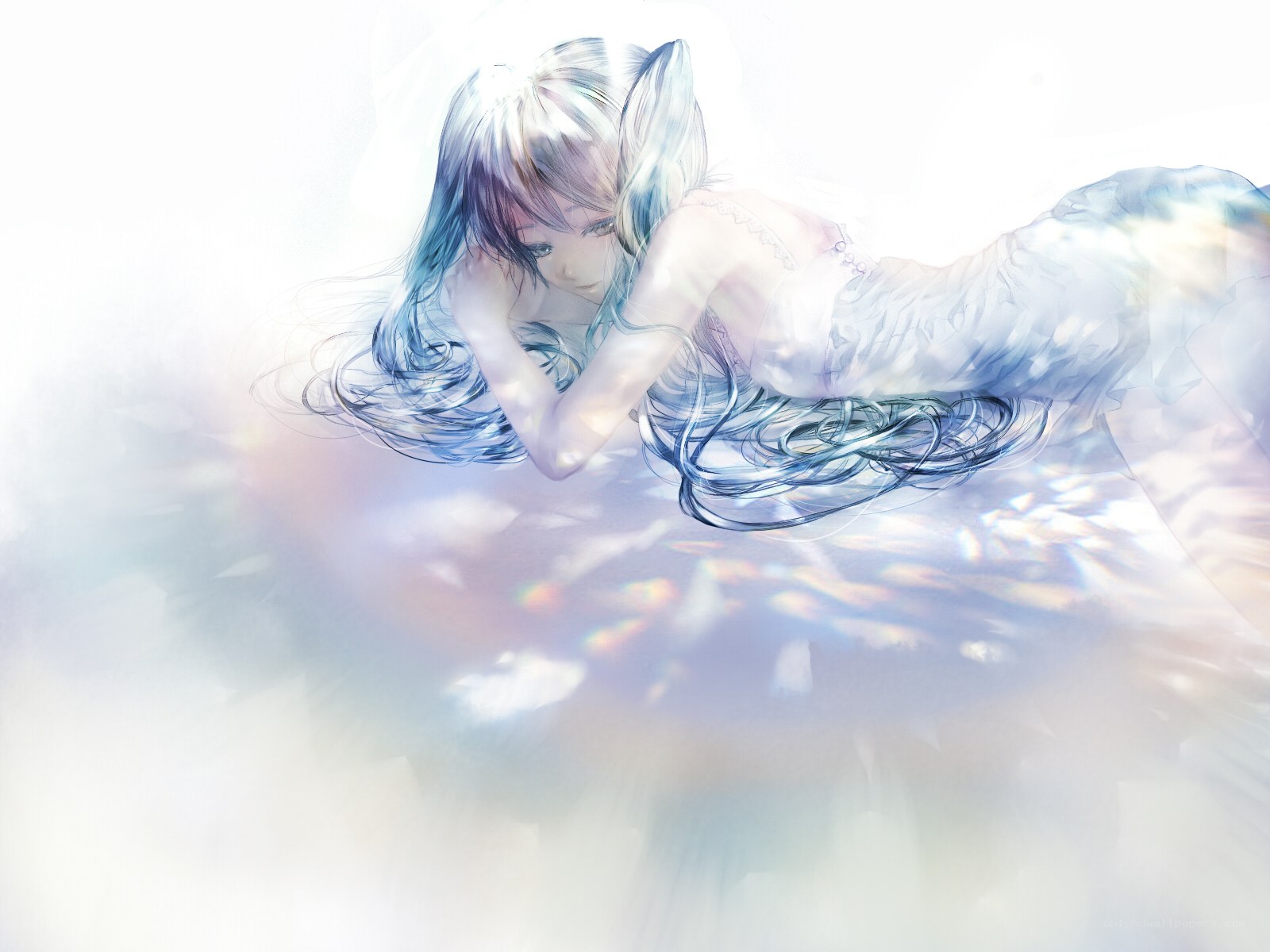 mermaid in underwater light