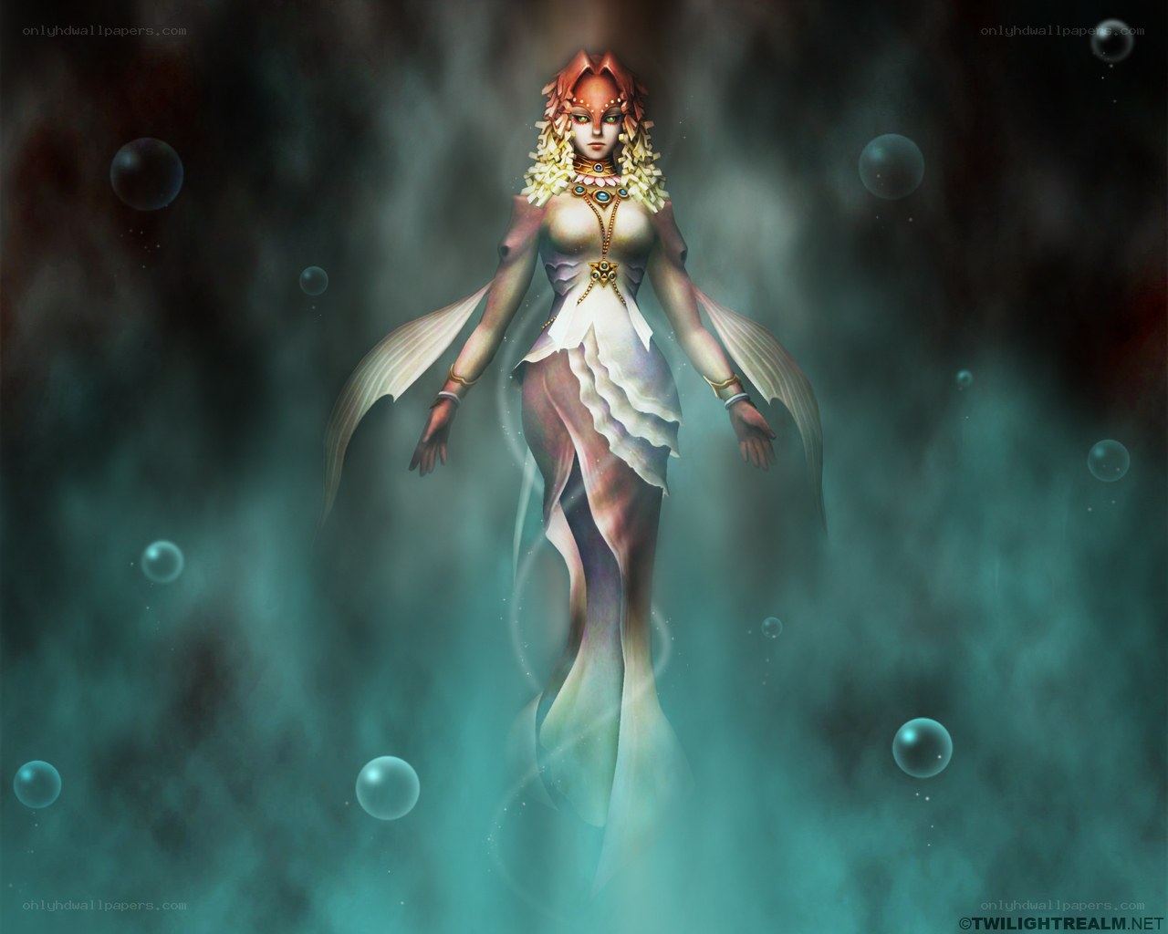 mermaid in underwater mist