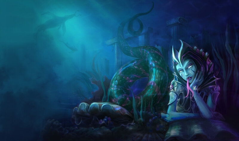 mermaid in underwater ruins