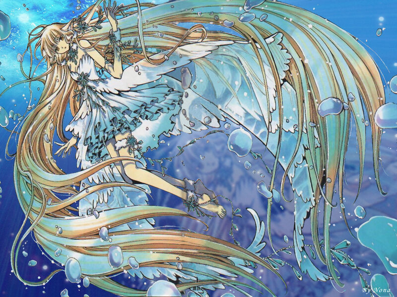 mermaid in underwater scene