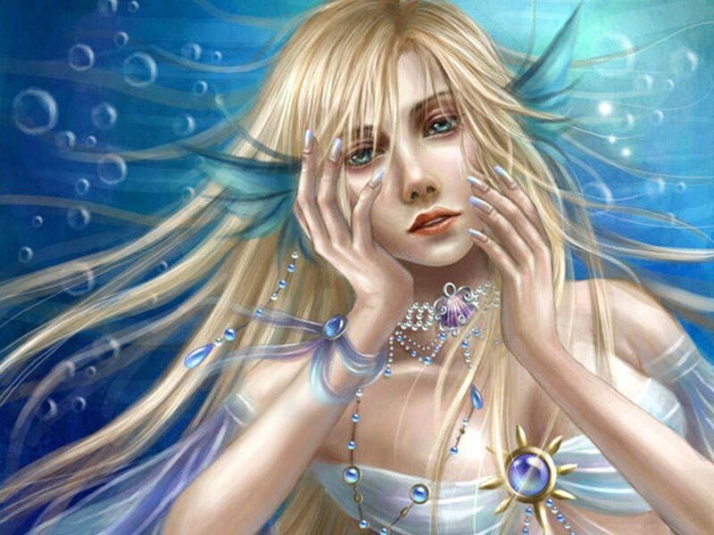 mermaid in underwater scene