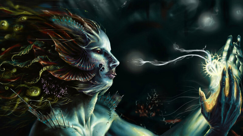 Mermaid-like Creature — Blue
