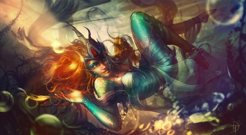 Mermaid-like Figure Underwater