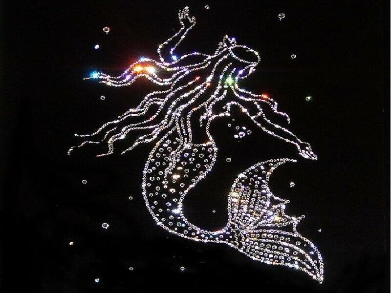 mermaid made of rhinestones