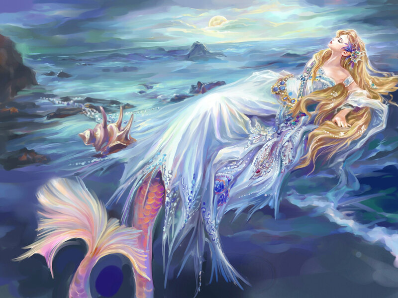 Mermaid on Ocean Shore
