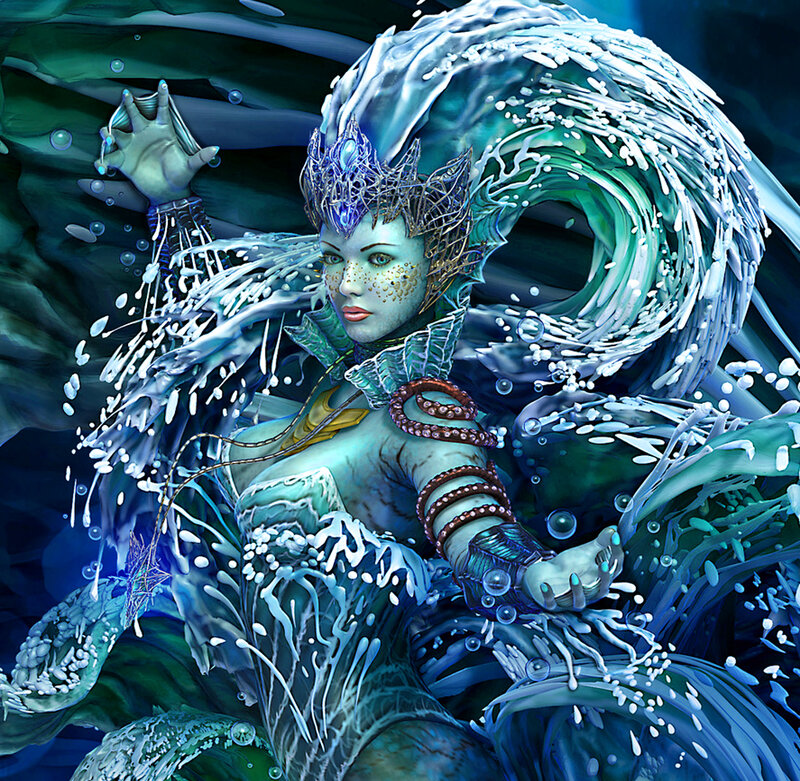 Mermaid Queen in Water