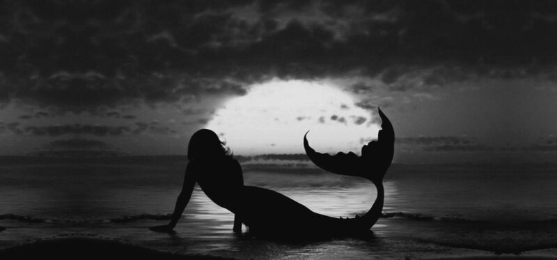 Mermaid Silhouette — Black