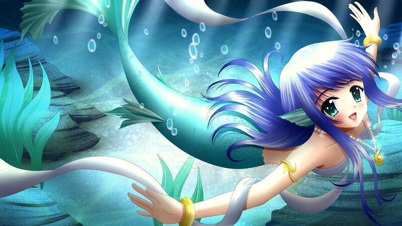 mermaid swimming underwater