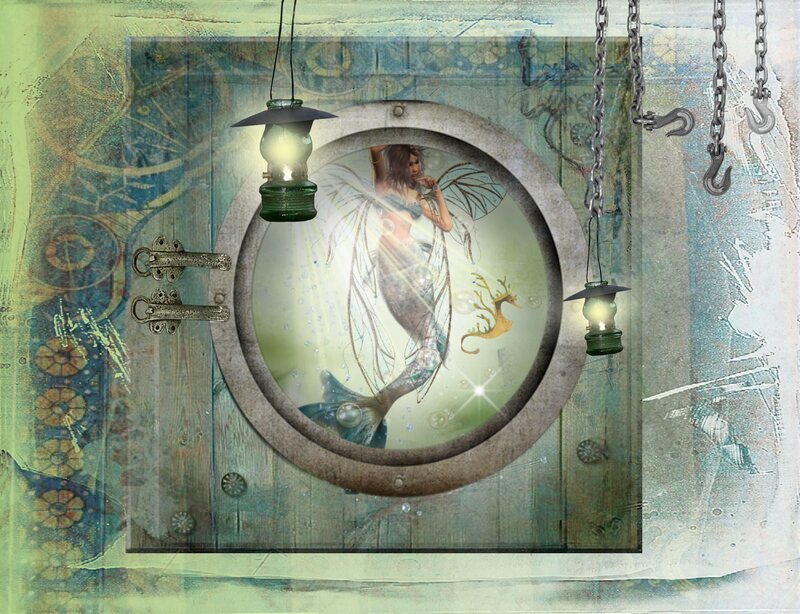 Mermaid Through Porthole