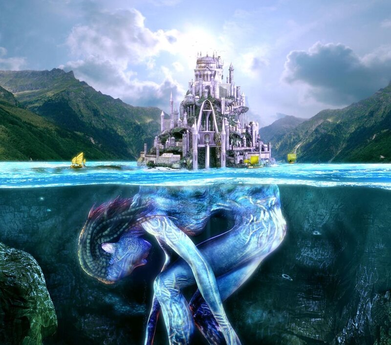 Mermaid under Castle