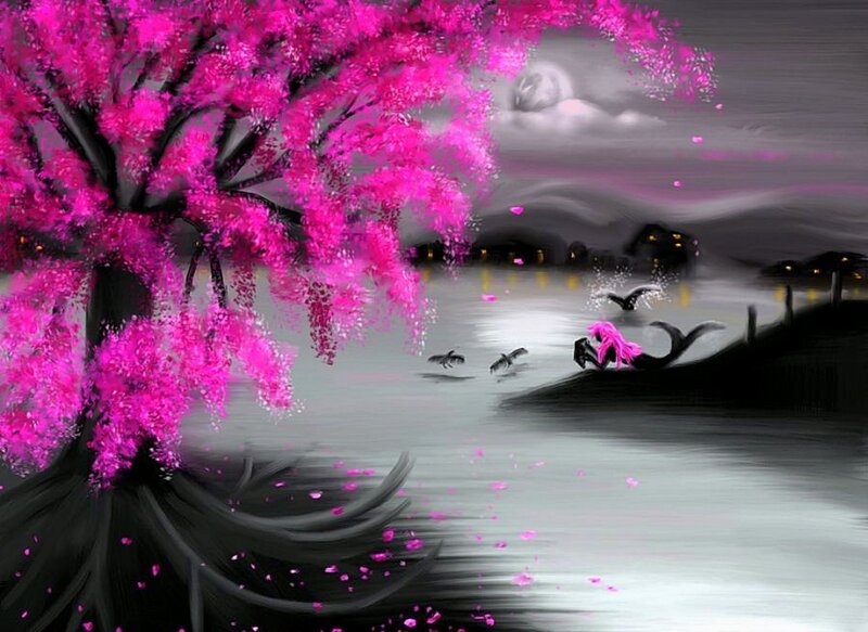 Mermaid under Cherry Tree