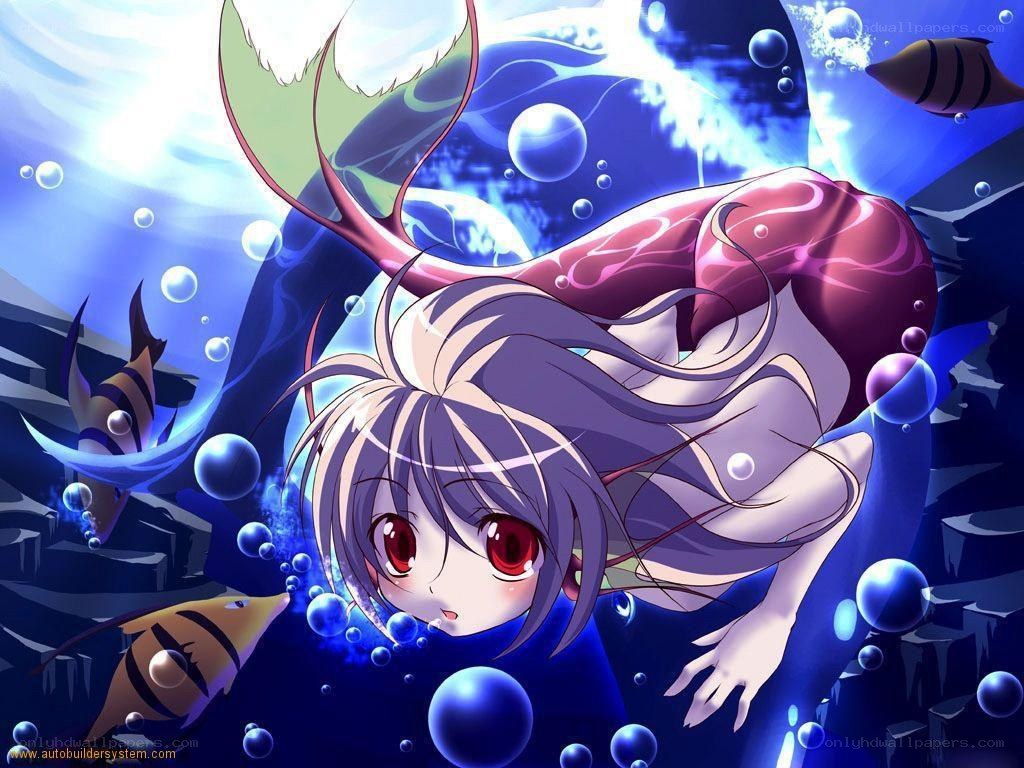 mermaid underwater scene