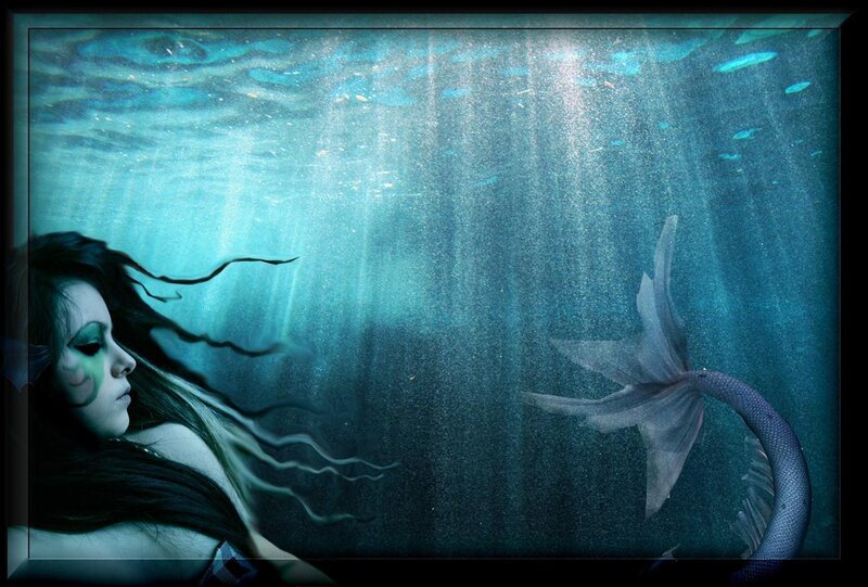 mermaid underwater scene