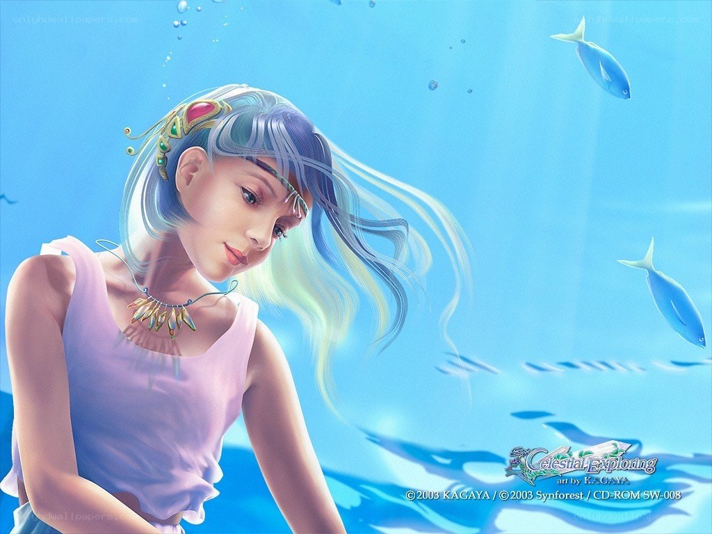 mermaid underwater scene