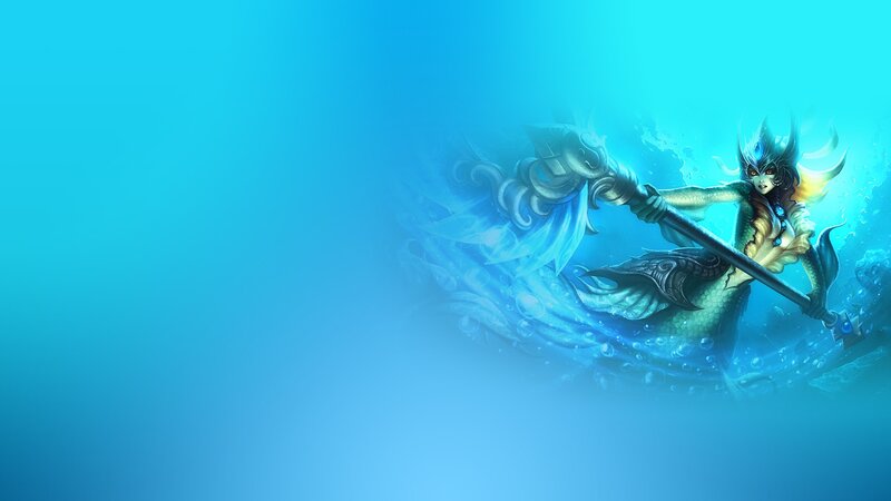 mermaid warrior in blue water