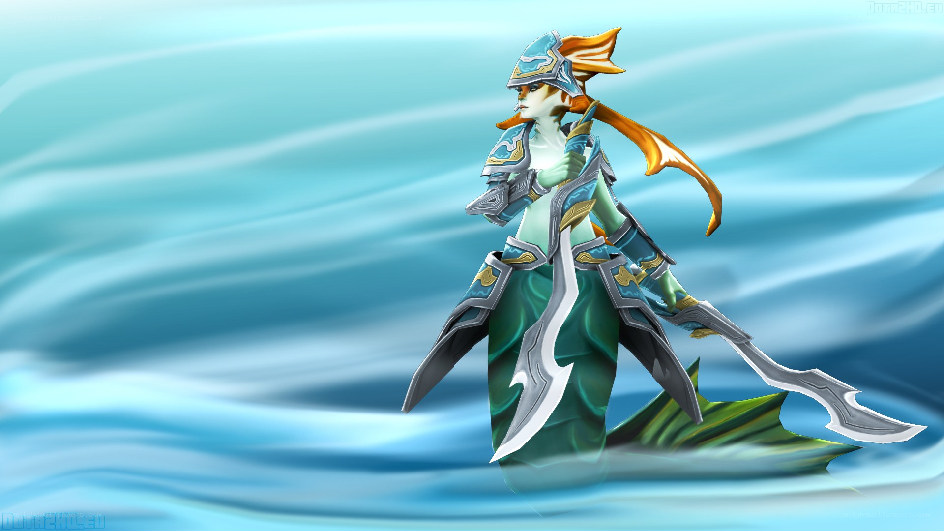 mermaid warrior in ocean