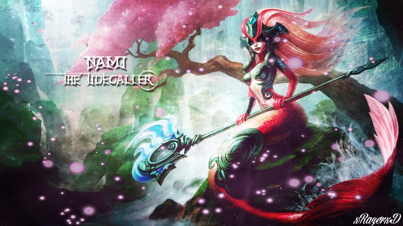 Mermaid Warrior with Spear — Red, Dramatic, Digital Art, Tree