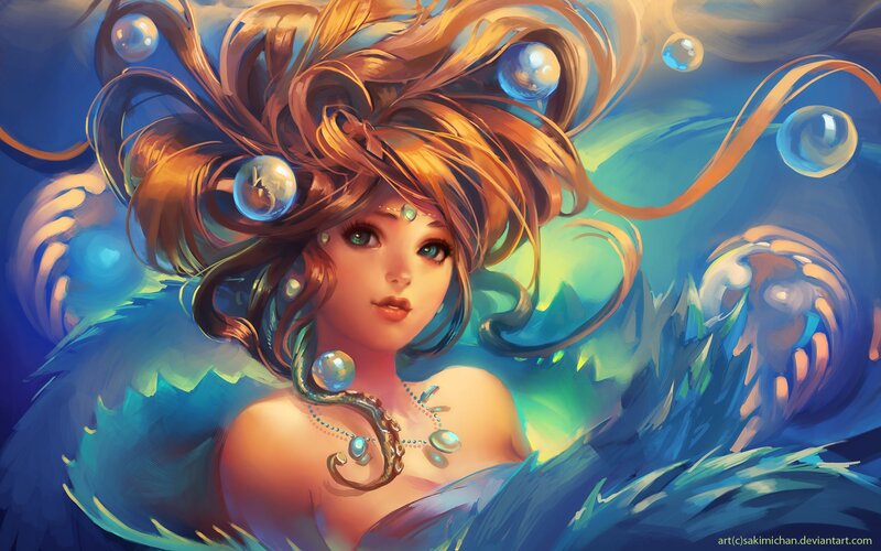 mermaid with bubbles