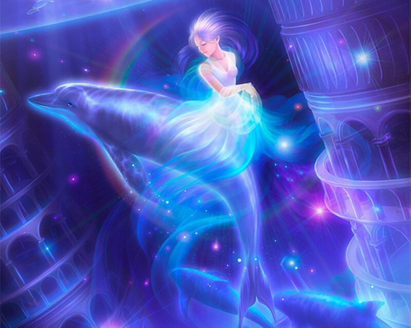 mermaid with dolphins in a dream