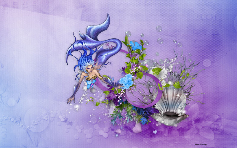 Mermaid with Flowers