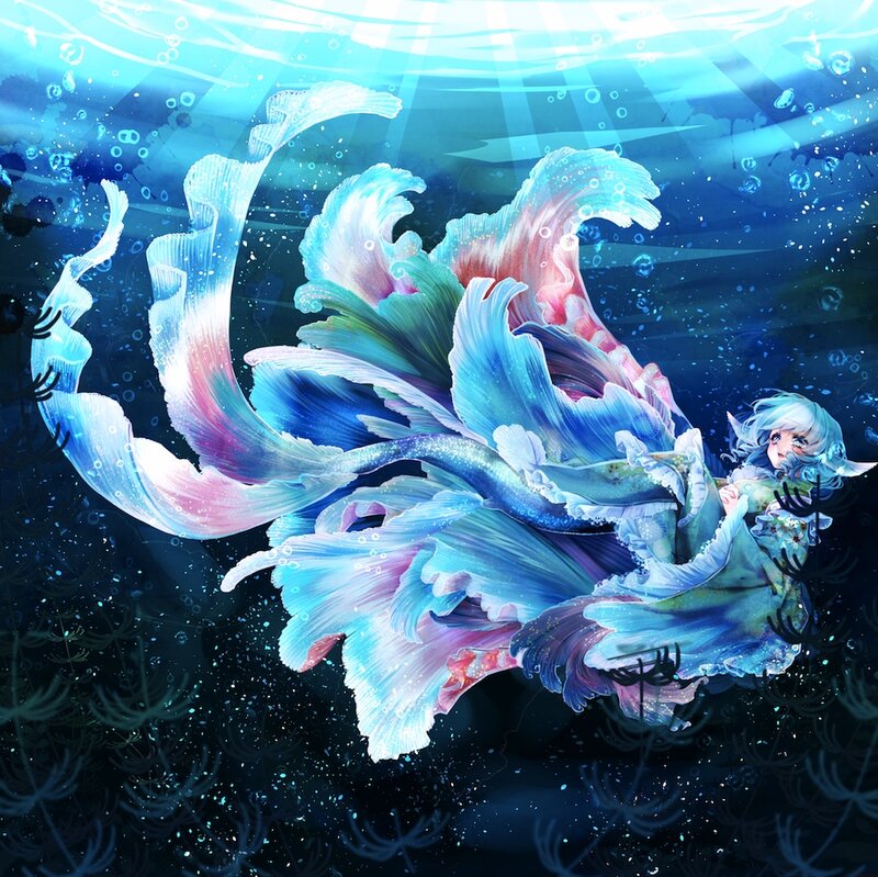 Mermaid with Flowing Tail