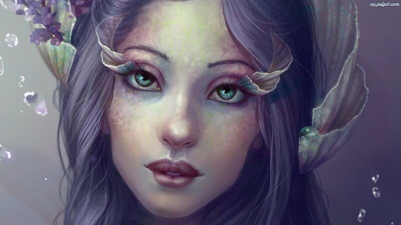 Mermaid with Green Eyes