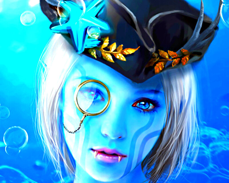 Mermaid with Magnifying Glass