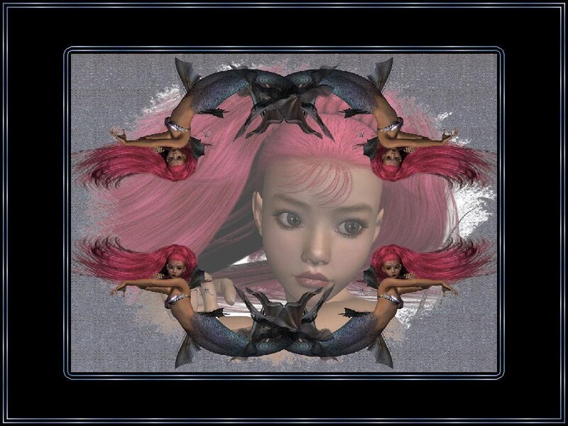 Mermaid with Pink Hair