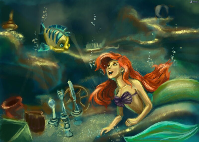 Mermaid with Red Hair — Curious