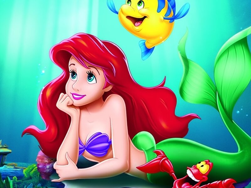 Mermaid with Red Hair — Playful