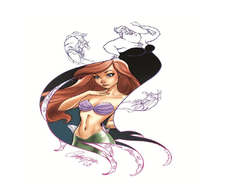 Mermaid with Red Hair — Purple, Dramatic