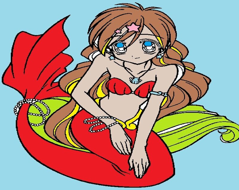Mermaid with Red Tail