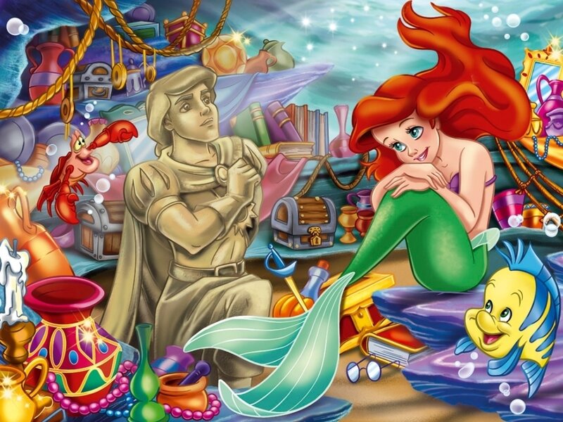 Mermaid with Sea Creatures — Red