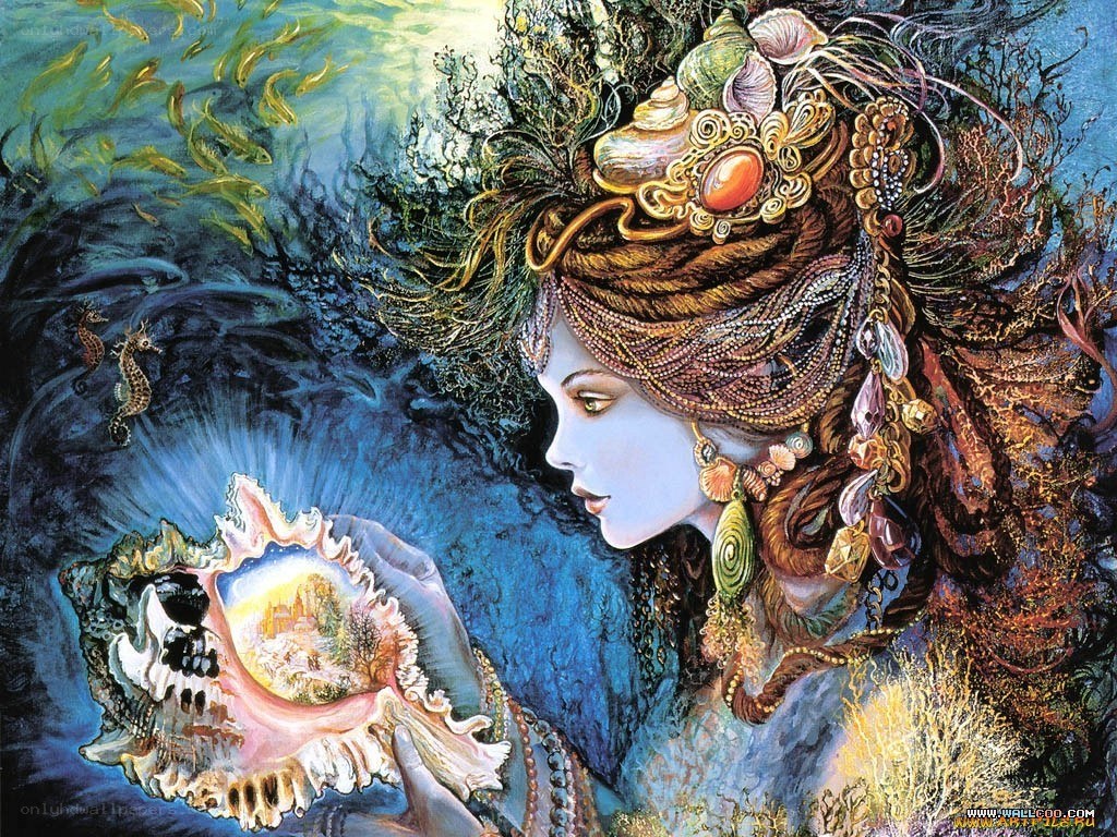 mermaid with seashell vision
