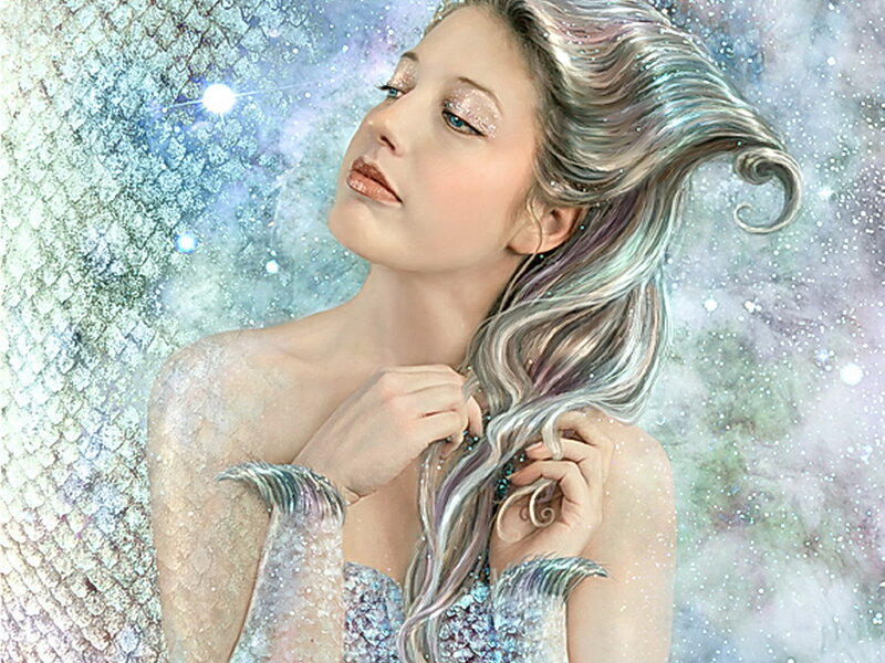 Mermaid with Silver Hair — Ethereal