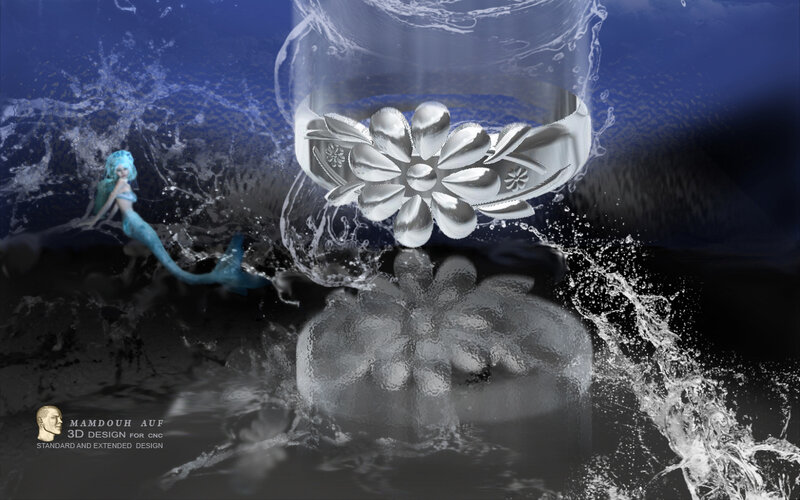 Mermaid with Silver Ring