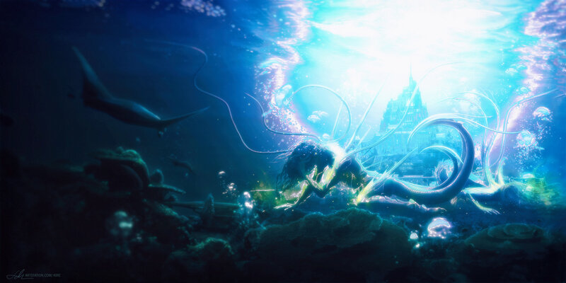 Mermaid with Tentacles — Blue